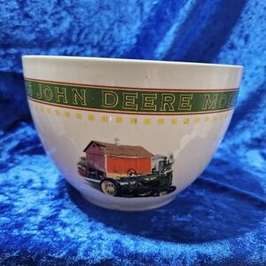 John Deere White and Green small Ceramic Mixing Bowl
